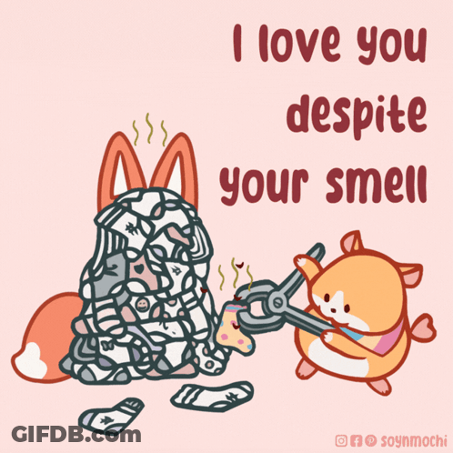 Fox And Hamster I Love You Despite Your Smell GIF