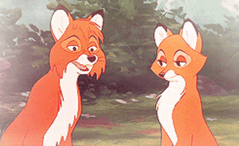 Fox And Hound Couple GIF