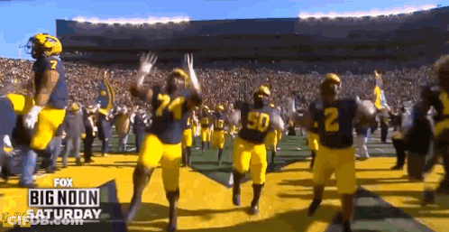 Fox Big Noon Saturday Ad Football Players Running GIF
