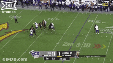 Fox CBS Broadcasts TCU Vs Arizona St Football Game GIF