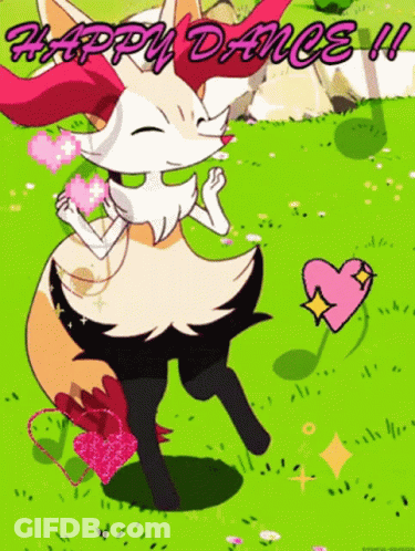 Fox Dancing In Grass Happy Dance GIF