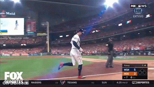 Fox Deportes Showing Baseball Game GIF