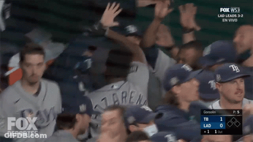 Fox Deportes Showing Rays Vs Cubs Baseball GIF