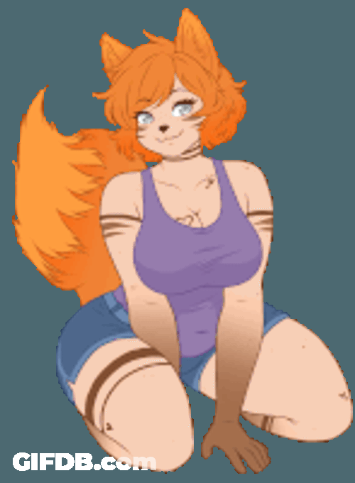 Fox Girl Anime Sticker GIF