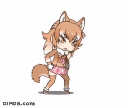 Fox Girl With Eyes Closed GIF