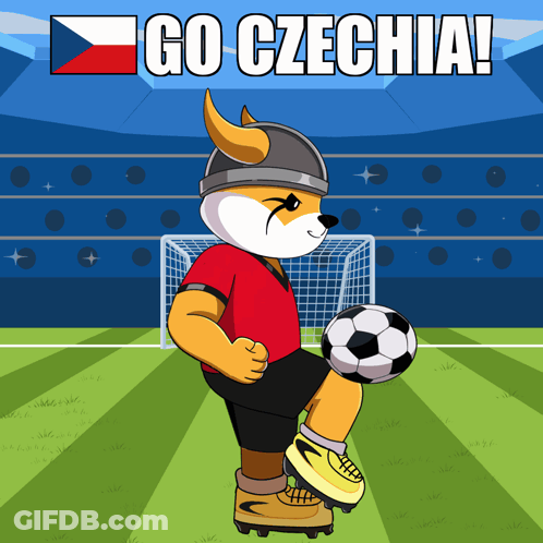 Fox Kicking Soccer Ball Go Czechia GIF
