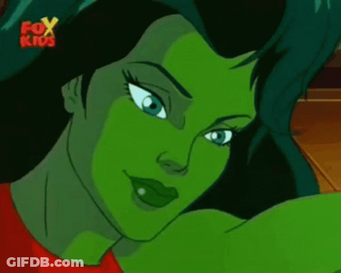 Fox Kids Cartoon Character Green Hair Blue Eyes GIF