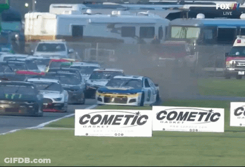 Fox Live Race Broadcast With Signs GIF