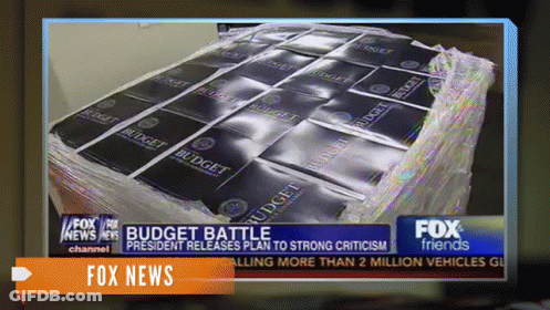 Fox News Showing Budget Battle Books GIF