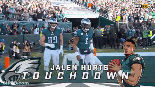 Fox NFL Ad For Jalen Hurts Touchdown GIF