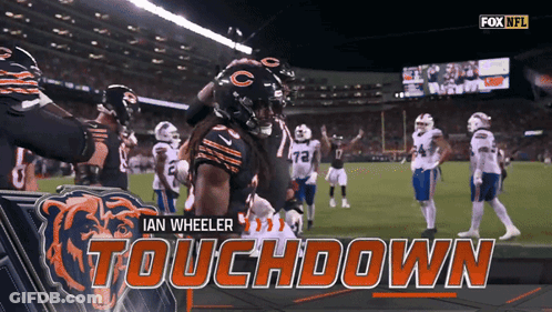 Fox NFL Ad Ian Wheeler Touchdown Bears Player GIF