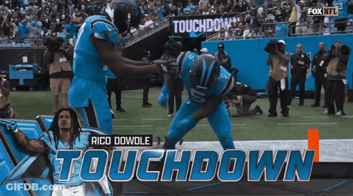 Fox NFL Ad Rico Dowole Touchdown GIF