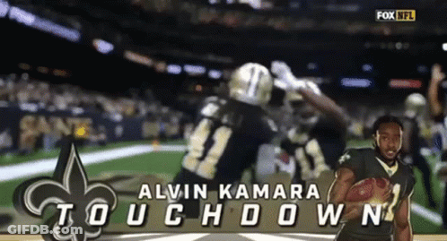Fox NFL Advertisement New Orleans Saints Touchdown GIF