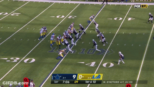 Fox NFL Broadcast Cowboys Vs Rams GIF