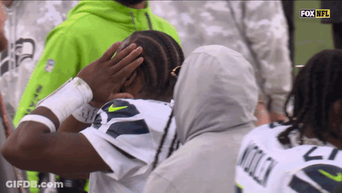 Fox NFL Broadcast Player Covering Face GIF