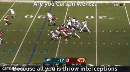 Fox NFL Broadcast With Are You Carson Wentz GIF