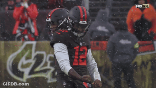Fox NFL Football Game In Snow GIF