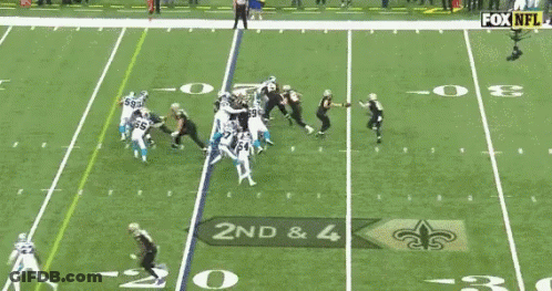 Fox NFL Football Game On Green Field GIF