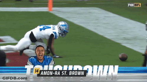 Fox NFL Shows A Football Game Between The Detroit Lions And Washington Redskins GIF