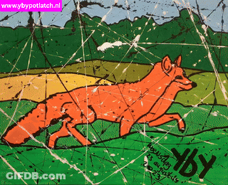 Fox Painting Website Www.ybypotlatch.nl GIF
