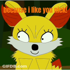 Fox Saying Because I Like You Nick GIF