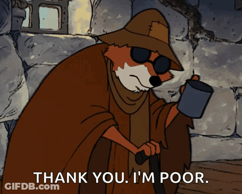 Fox Saying Thank You I M Poor GIF