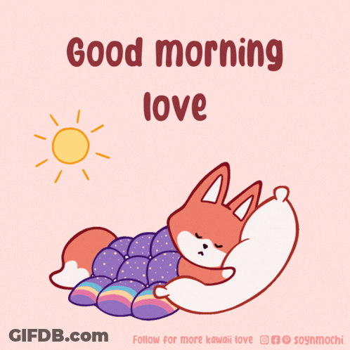 Fox Sleeping Good Morning Love GIF