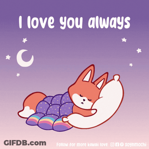 Fox Sleeping I Love You Always GIF