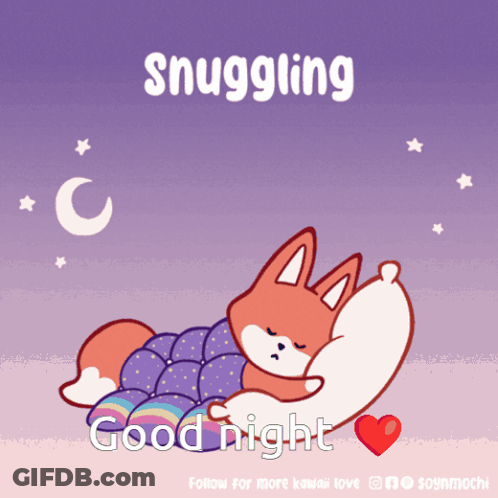 Fox Sleeping On Pillow Good Night GIF