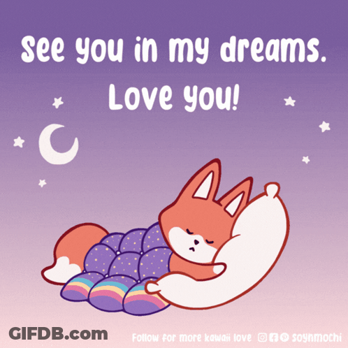 Fox Sleeping Under Blanket See You In My Dreams Love You GIF