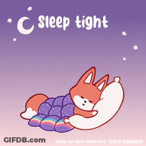 Fox Sleeping Under Blanket Sleep Tight GIF