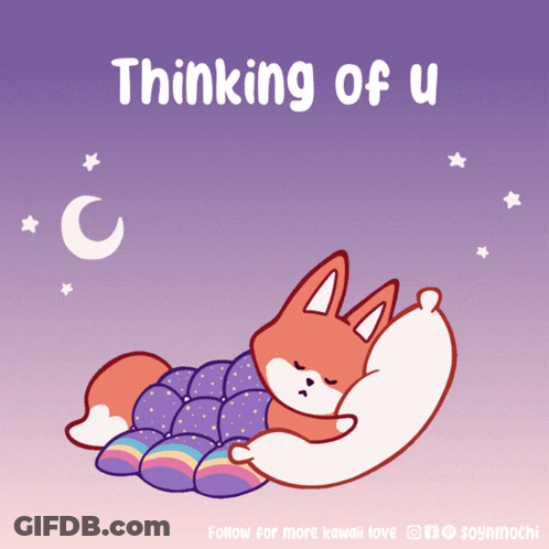 Fox Sleeping Under Blanket Thinking Of U GIF