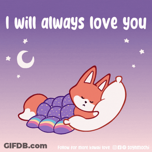 Fox Sleeping With I Will Always Love You GIF