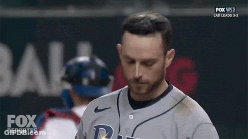 Fox Sports Baseball Player Looking Down GIF