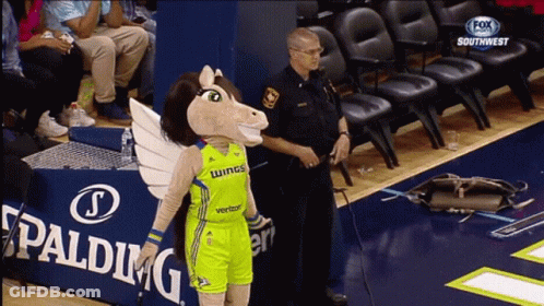 Fox Sports Southwest Basketball Game With Mascot GIF