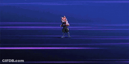 Fox Standing In Front Of Purple Background GIF