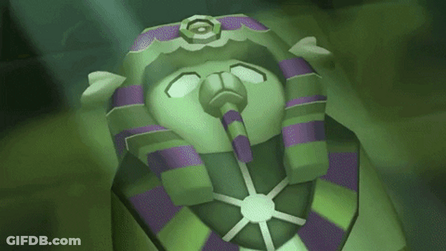 Fox The Mummy Waking Up Inside The Coffin GIF