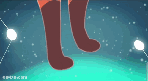 Fox Walking Across Water Under Starry Night Sky GIF