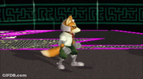 Fox Walking On Purple Carpet GIF