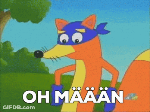 Fox Wearing Mask Saying Oh Maaan GIF