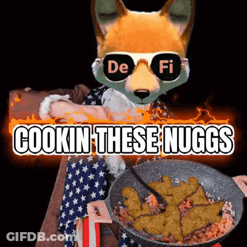 Fox Wearing Sunglasses Cooking Chicken Nuggets GIF