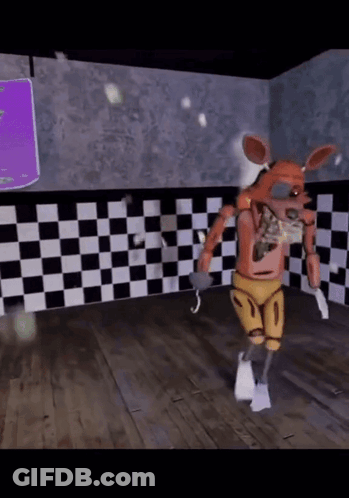 Foxy Dancing In Checkered Room GIF