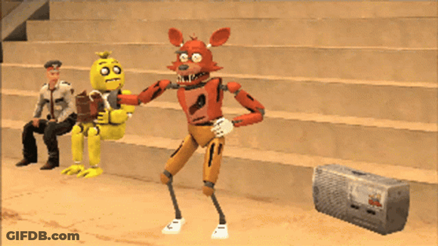 Foxy FNAF Dance Performance GIF