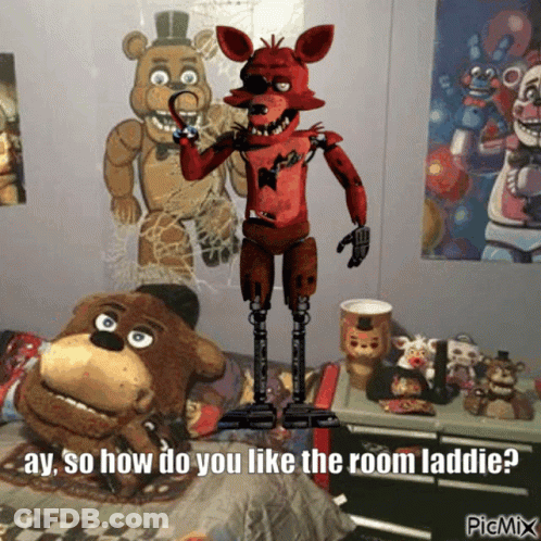 Foxy From Five Nights At Freddy's On A Bed GIF