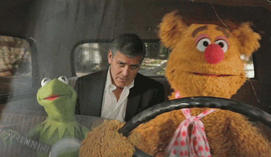 Fozzie Bear Kermit George Clooney GIF