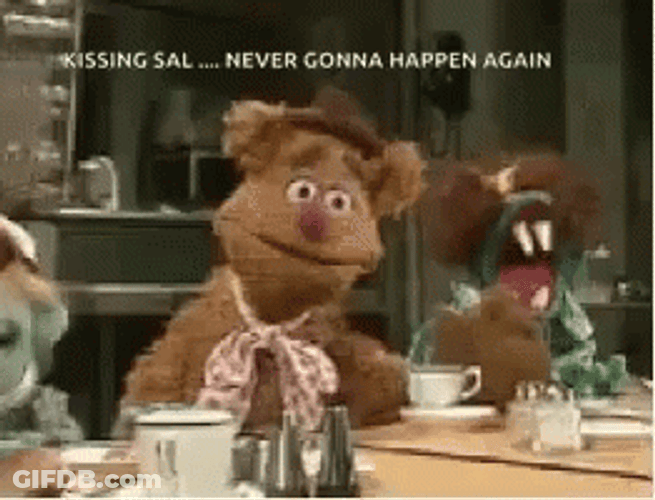 Fozzie Bear Kissing Sal Facepalm GIF