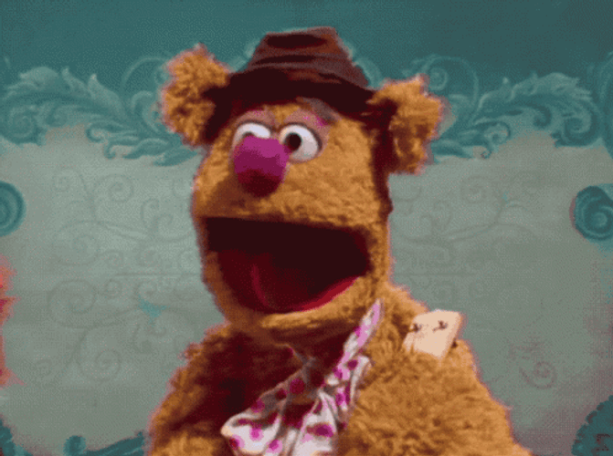 Fozzie Bear Muppet Pigs Attack GIF