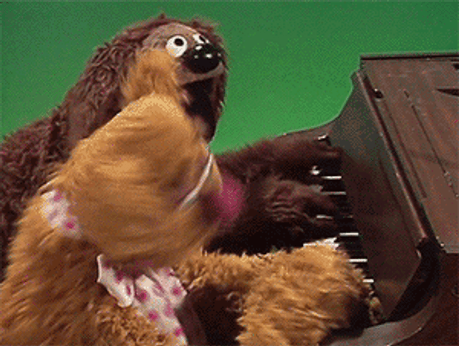 Fozzie Bear Rowlf Dog Piano GIF