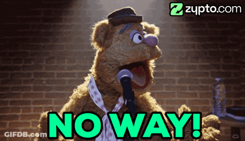 Fozzie Bear Singing No Way GIF
