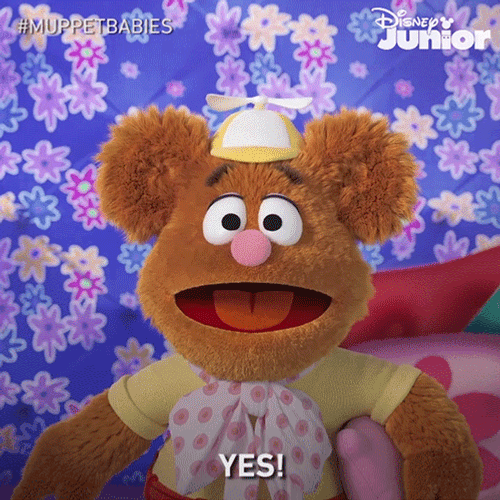 Fozzie Bear Yes Disney Muppet Babies GIF